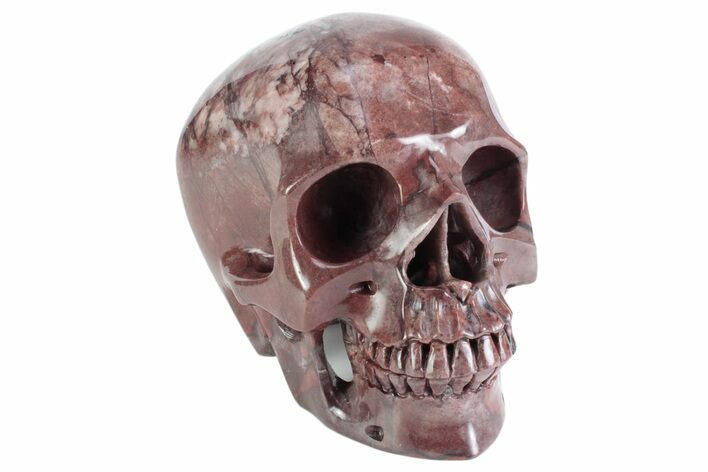 Realistic Red Picture Jasper Skull #382028